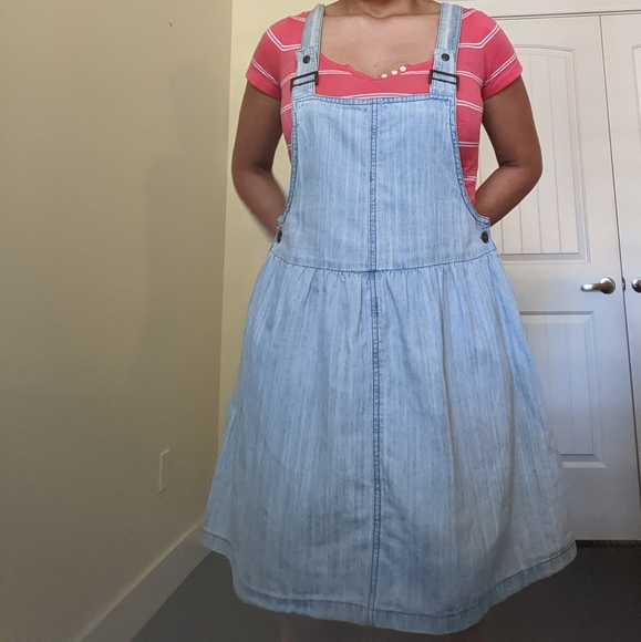 Vintage Y2K Forever 21 Denim Overall Suspender Dress - Picture 3 of 3
